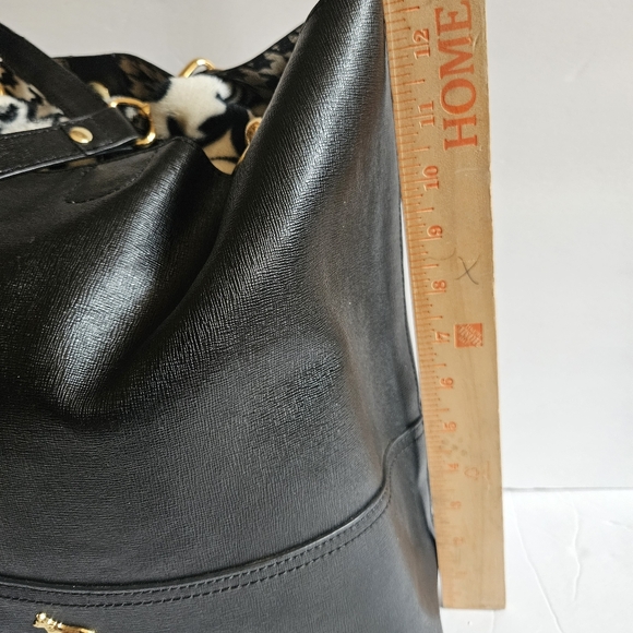 Emma,Fox black leather tote - Picture 2 of 4